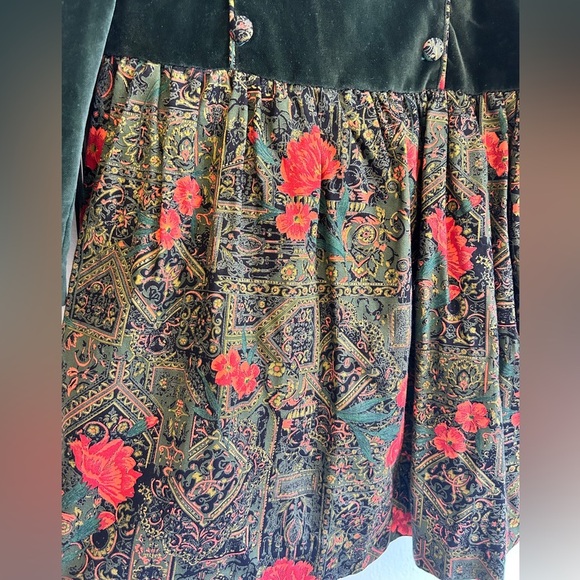 Vintage 80s 90s Yves Saint Laurent YSL Velvet Holiday Junior Girls Dress Size 7 - Picture 15 of 15